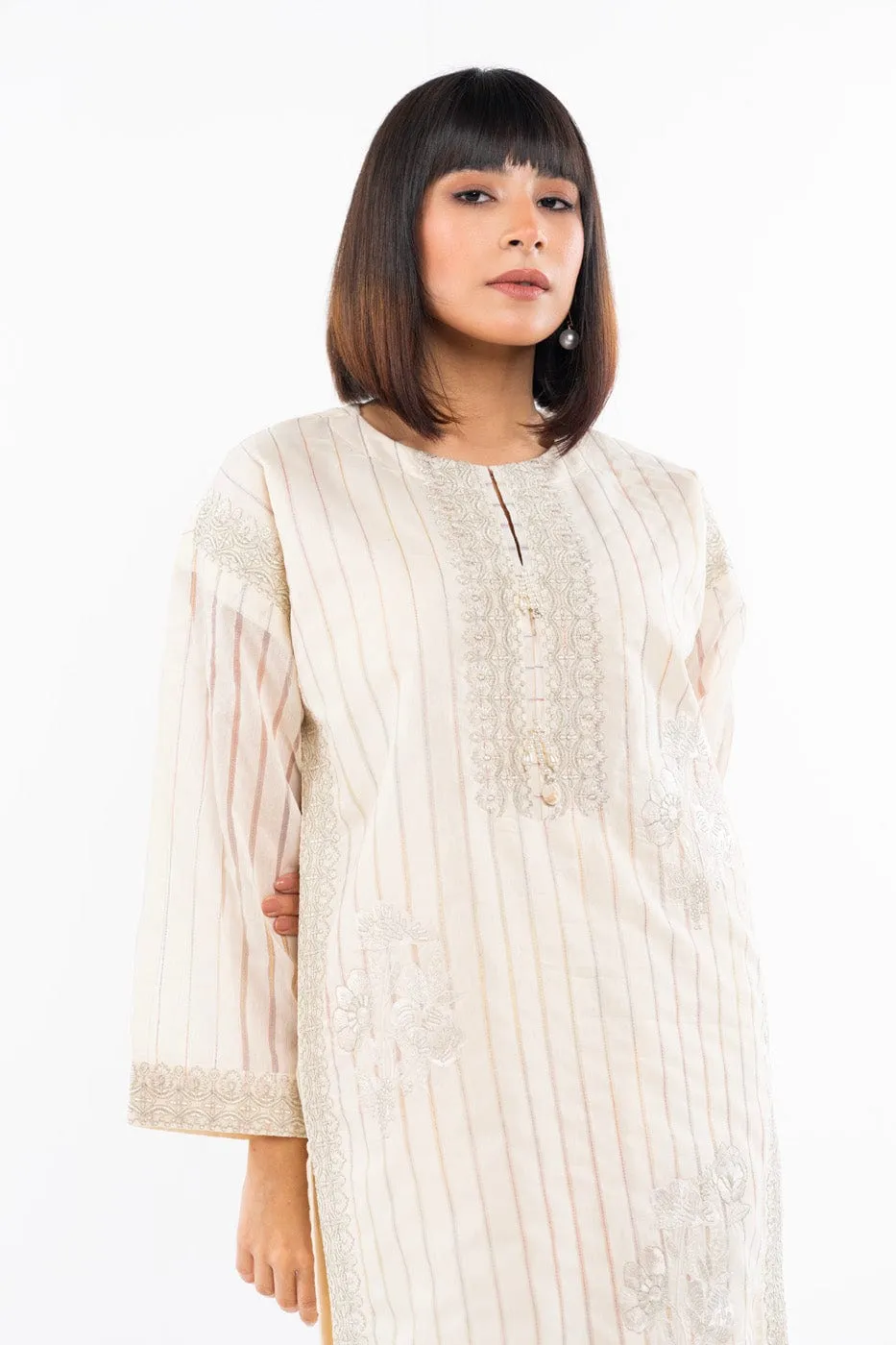 2 Pc Embroiderd Lurex Zari Outfit