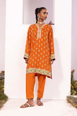 2 Pc Printed Raw Silk Outfit