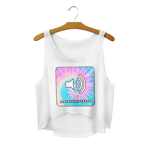 21 Colors Casual Women Crop Emoji Tank Tops Vest Sleeveless Cartoon Beach Tanks T-Shirt