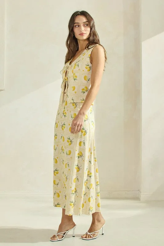 Able Lemon Zest Midi Skirt