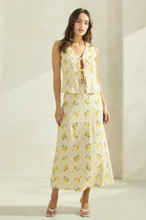 Able Lemon Zest Midi Skirt