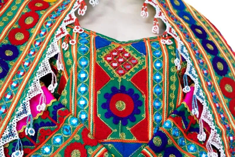 Afghan Bridal Multicolour Dress