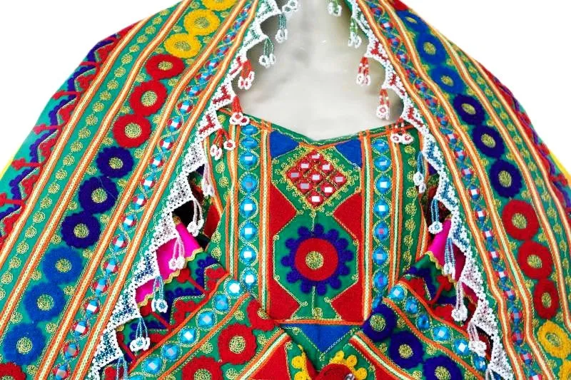 Afghan Bridal Multicolour Dress