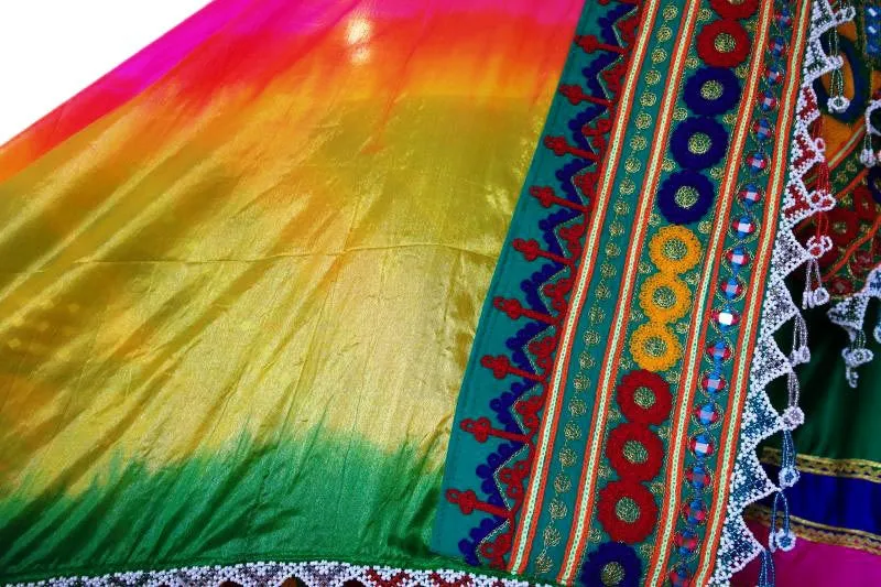 Afghan Bridal Multicolour Dress