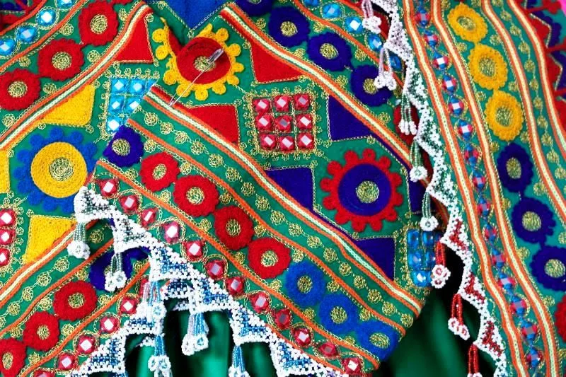 Afghan Bridal Multicolour Dress