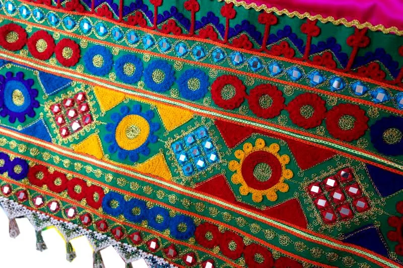 Afghan Bridal Multicolour Dress
