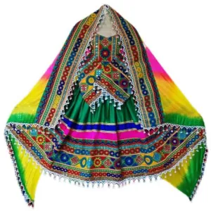 Afghan Bridal Multicolour Dress