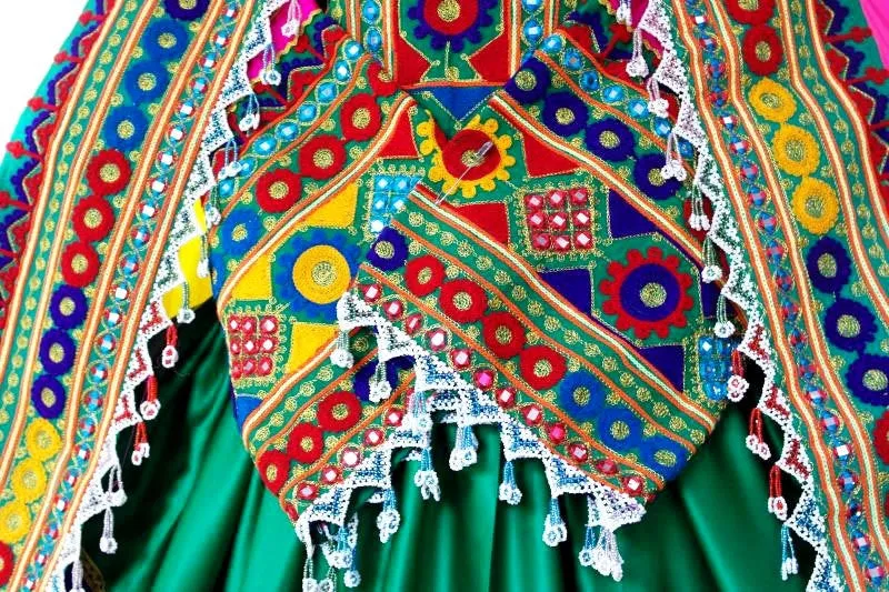 Afghan Bridal Multicolour Dress
