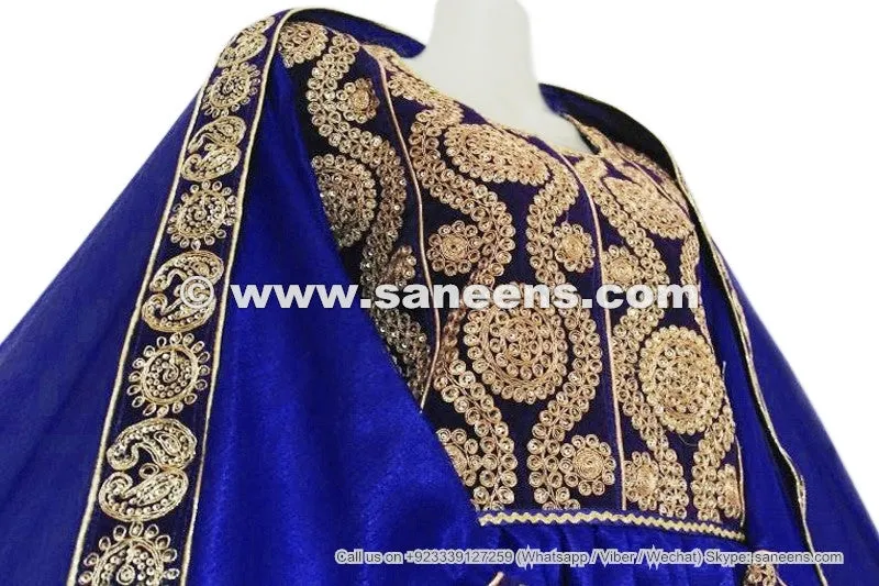 Afghan Dress In Blue Color