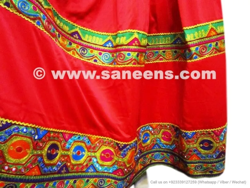 Afghan Gown Dress In Red Color