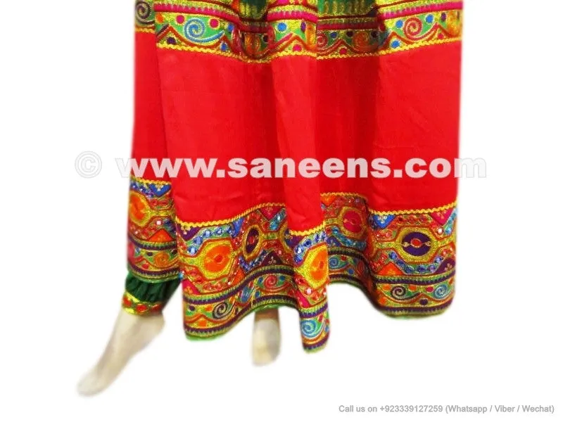 Afghan Gown Dress In Red Color