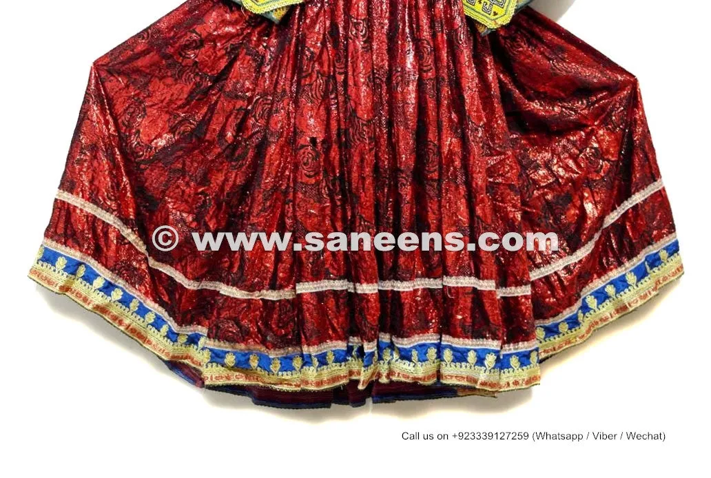 Afghan Women Long Shirt Tribal Fusion Art Work Vintage Costume Gypsy Ethnic Frock
