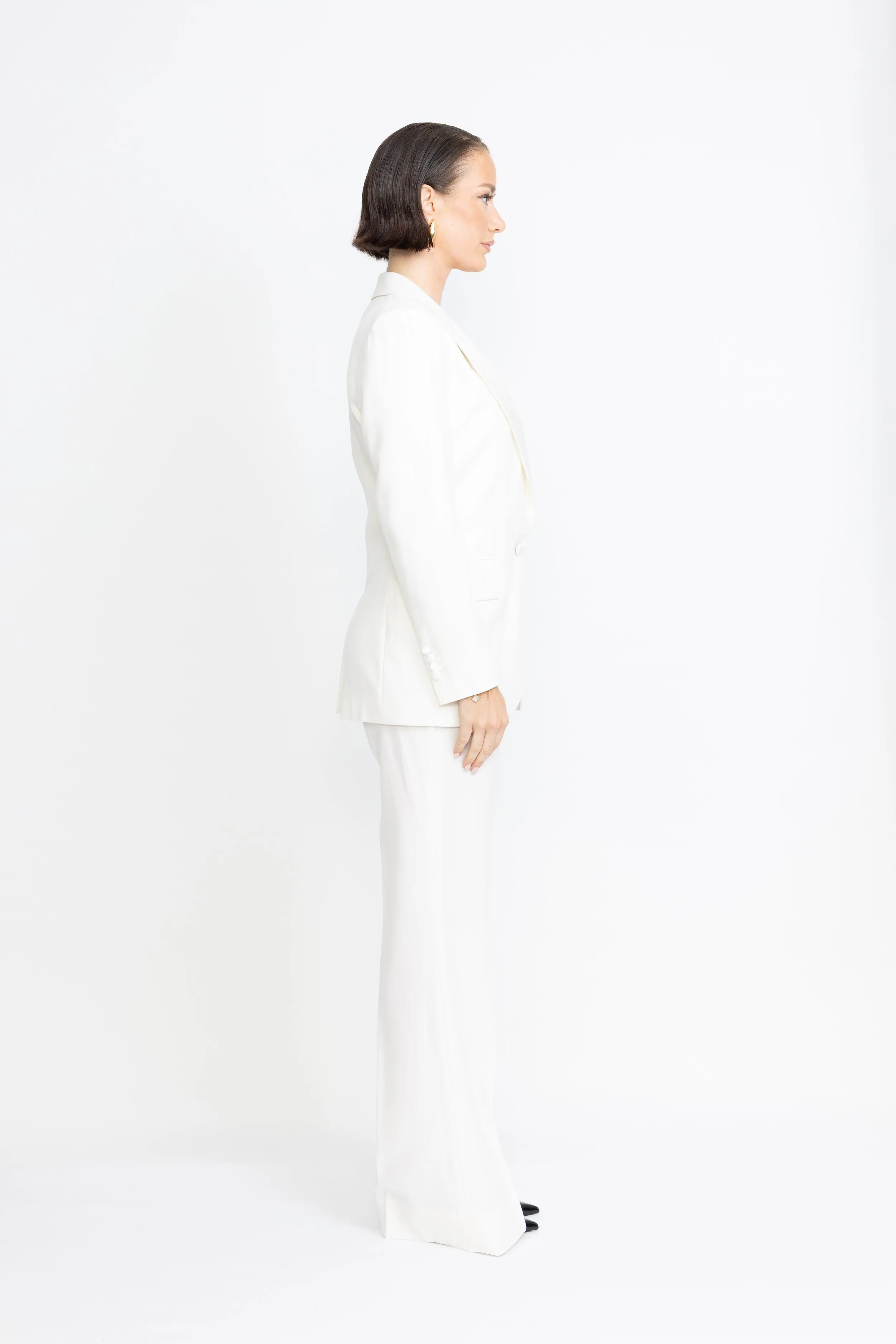 Amora Limited Edition Jacket  - Tuxedo single-breasted jacket in white