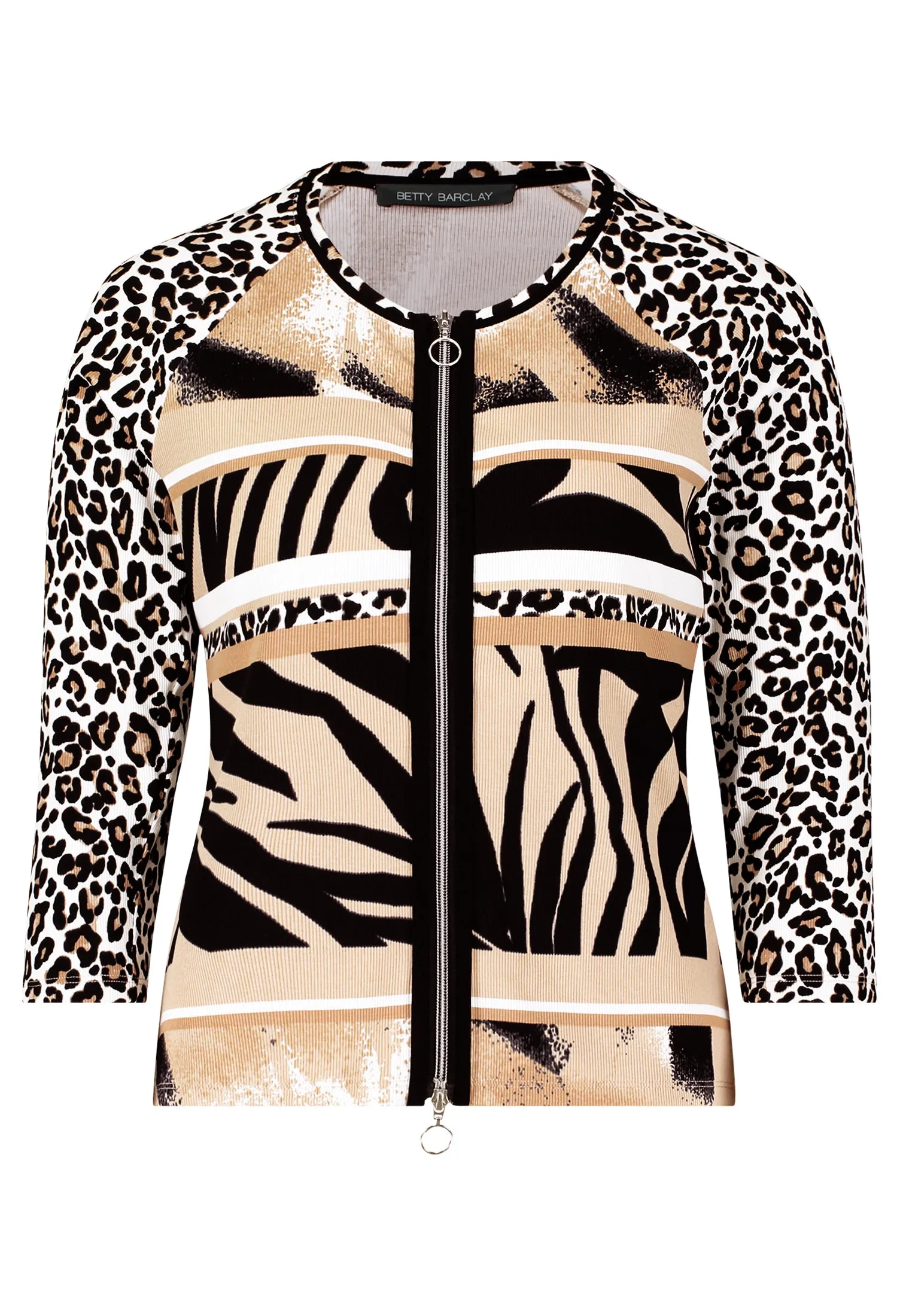 Animal Print T-Shirt Jacket