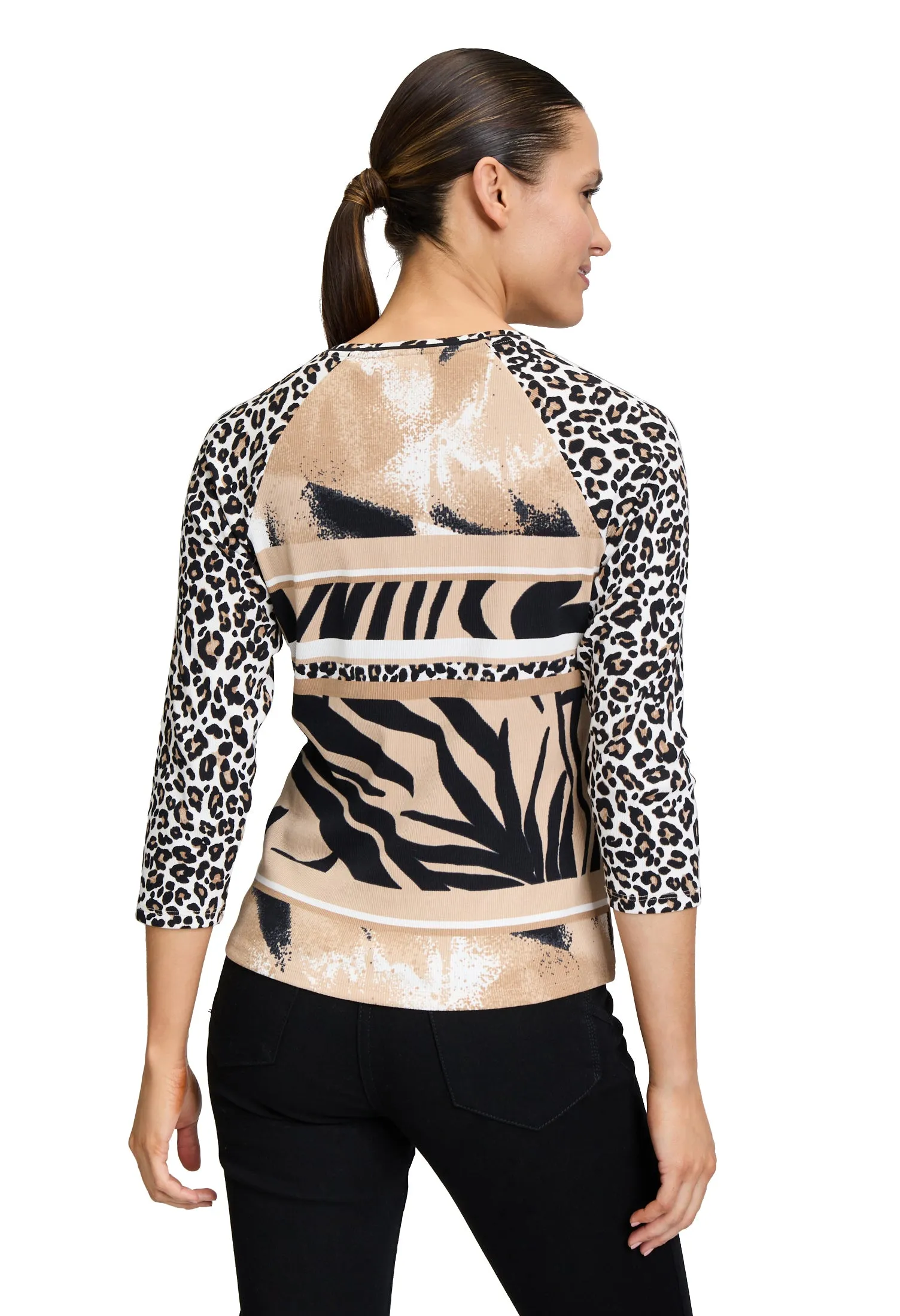 Animal Print T-Shirt Jacket