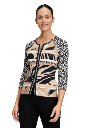 Animal Print T-Shirt Jacket