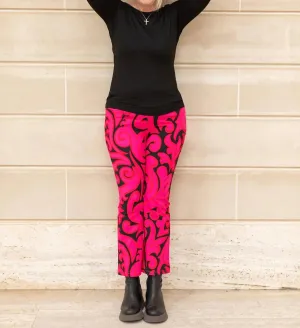 Audrey Pant In Pink Black