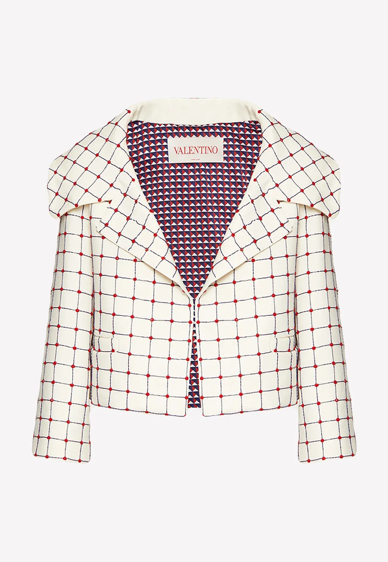 Beaded Crepe Couture Cropped Jacket
