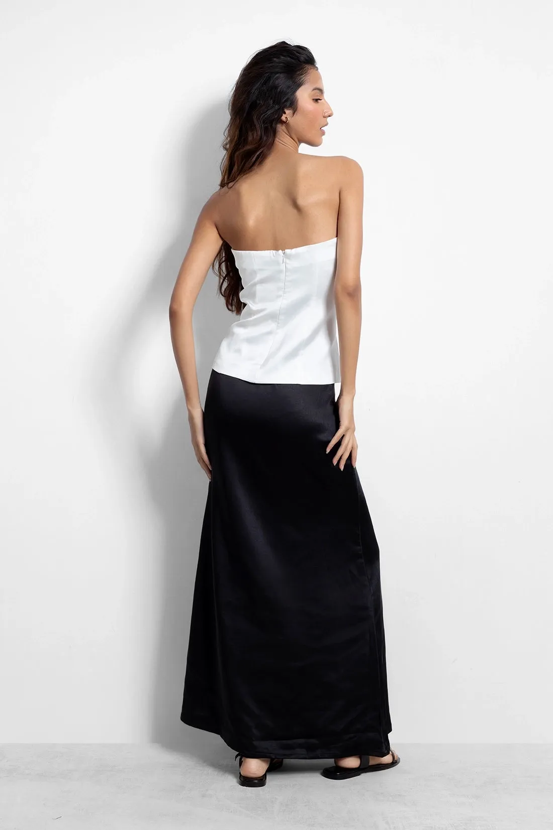Black Satin Skirt