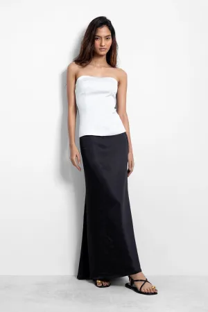 Black Satin Skirt