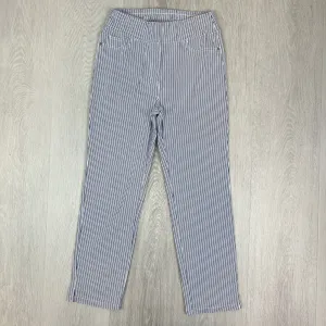 Blue Illusion Womens Straight Slim Cropped Striped Pants Size XS