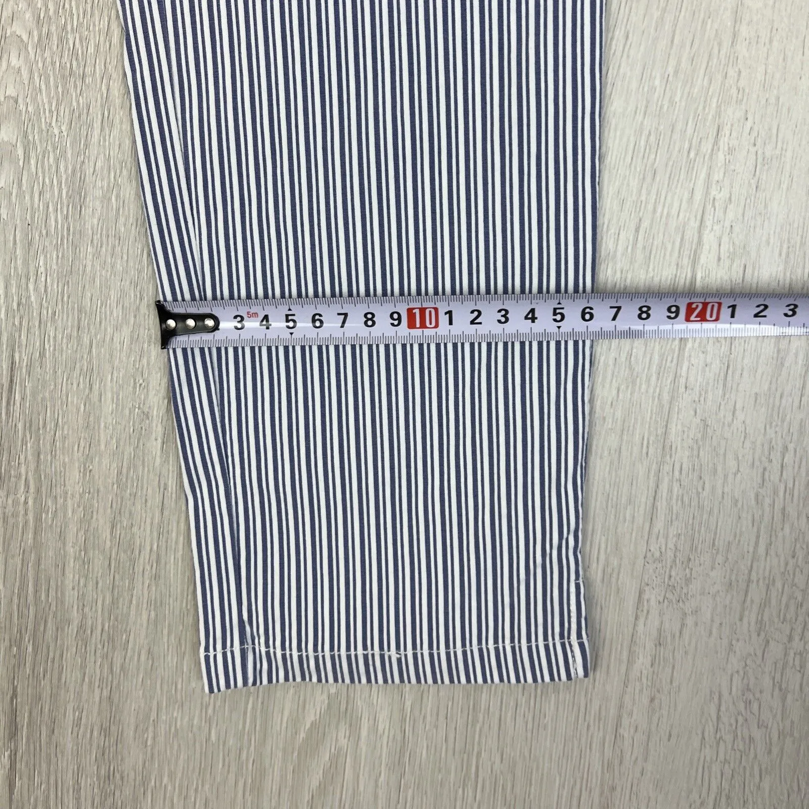 Blue Illusion Womens Straight Slim Cropped Striped Pants Size XS