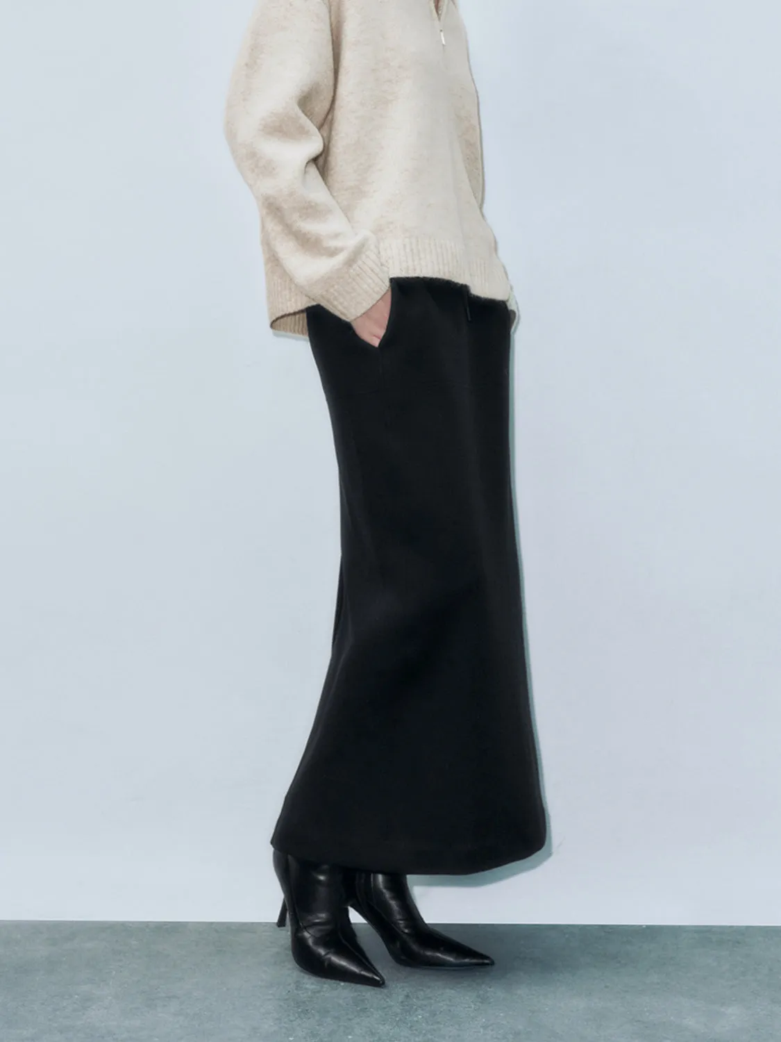 Bow Decor Straight Skirts