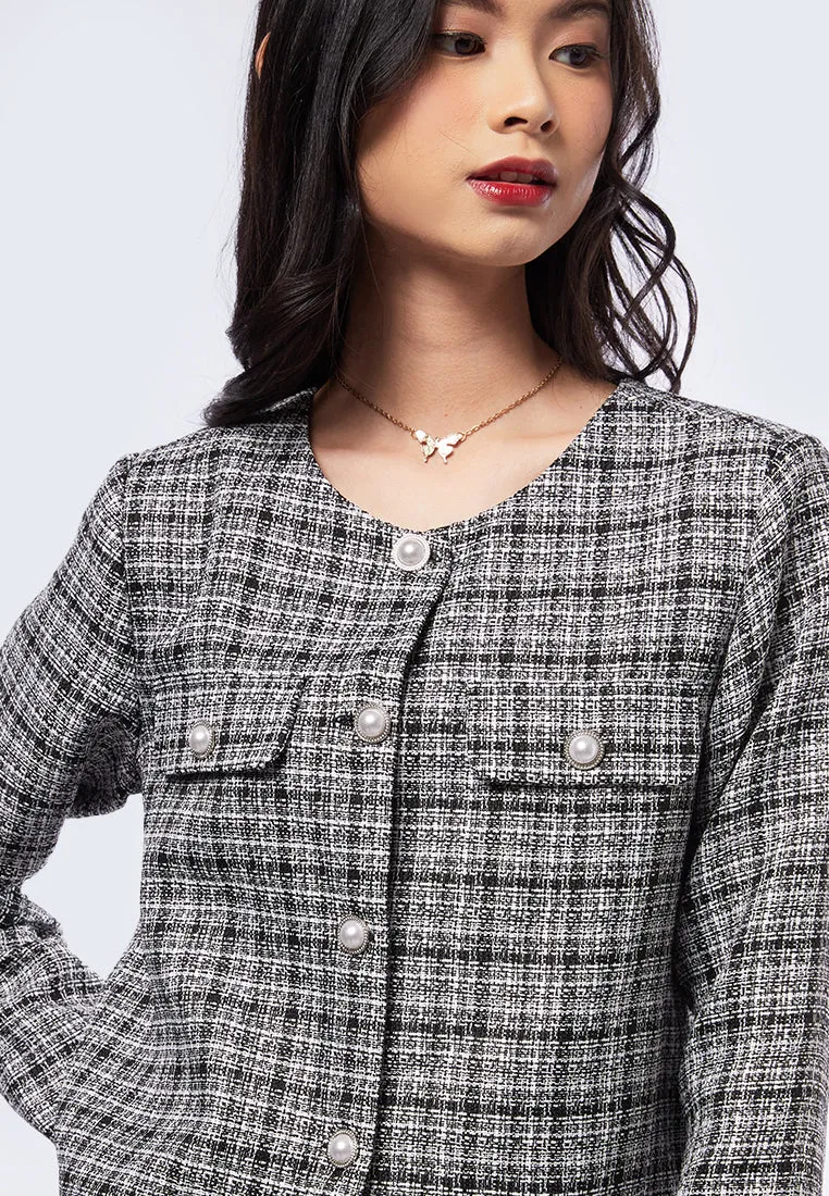 Button Down Tweed Blazer