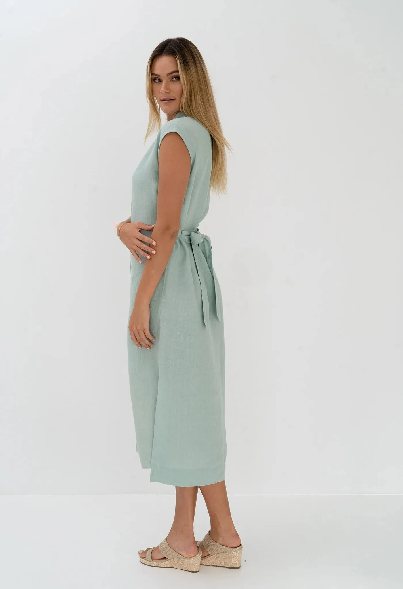 Cabo Shirt Dress - Honeydew