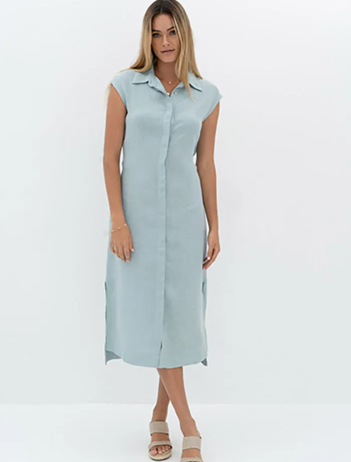 Cabo Shirt Dress - Honeydew