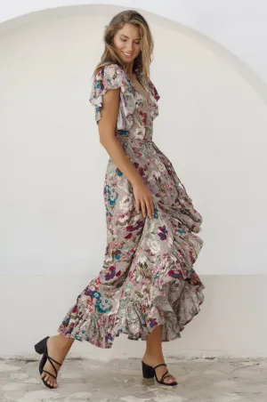 Carmen Wrap Maxi Dress (Sale)