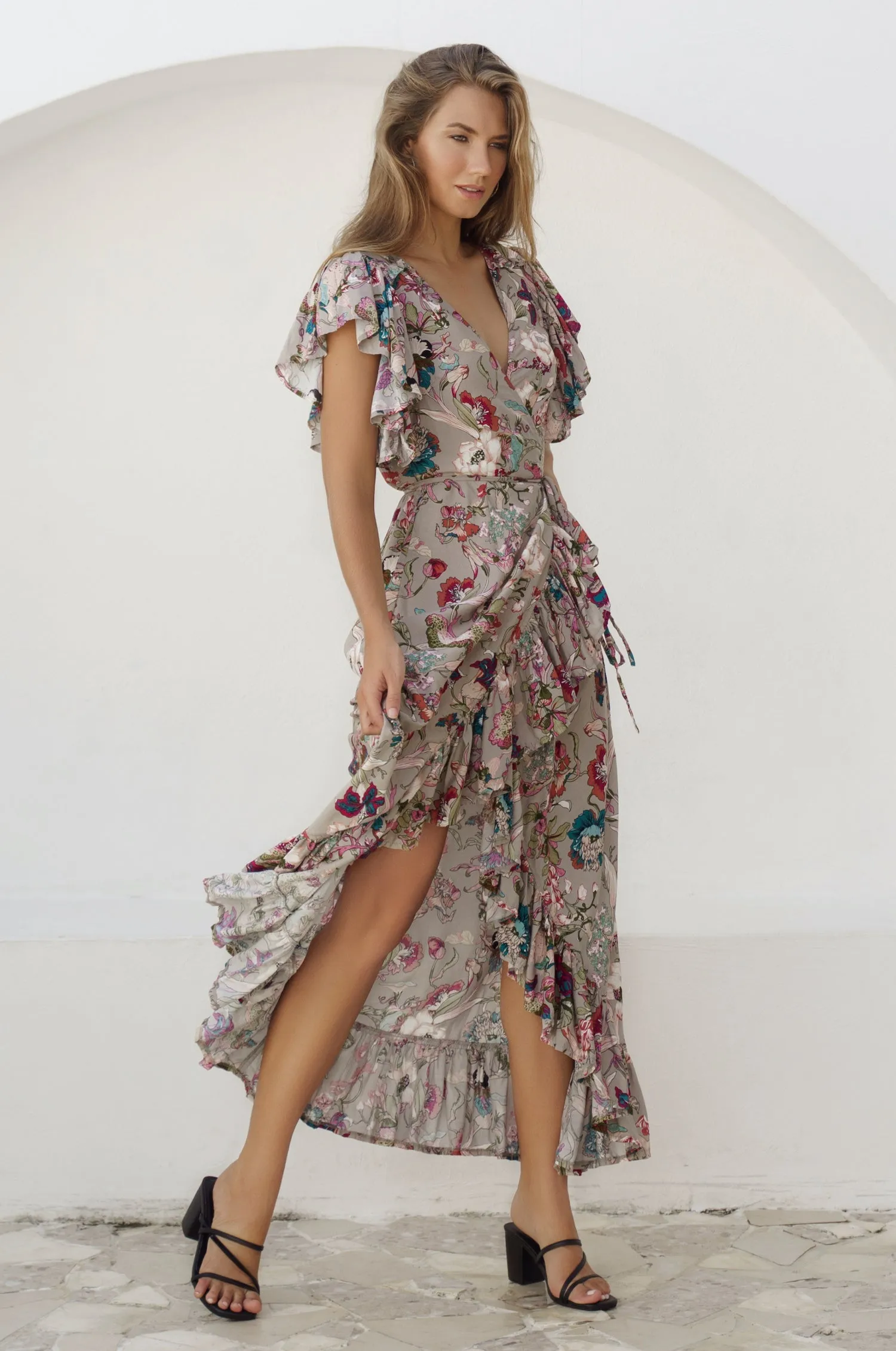 Carmen Wrap Maxi Dress (Sale)