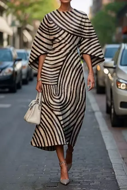 Celestiva - Elegant Midi Dress