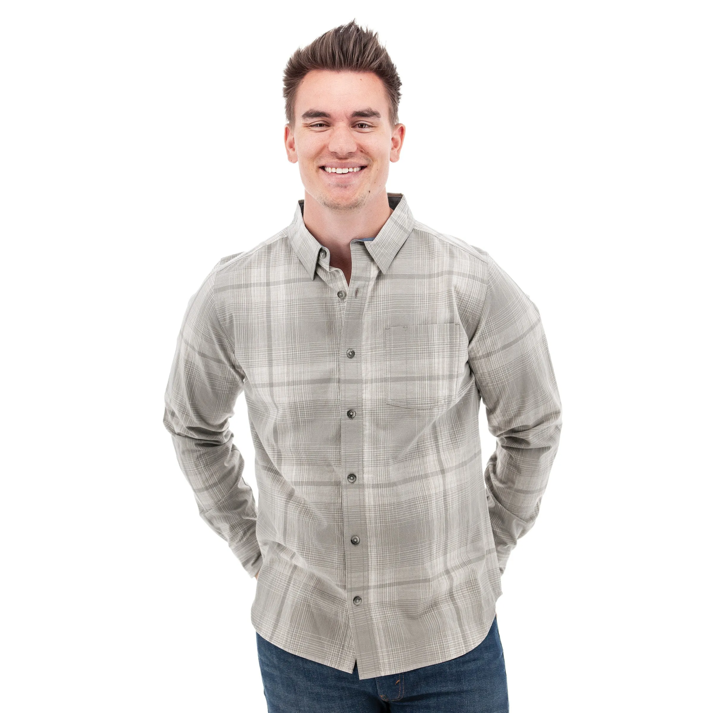 Chase Organic Hidden Button-Down Shirt - A15652
