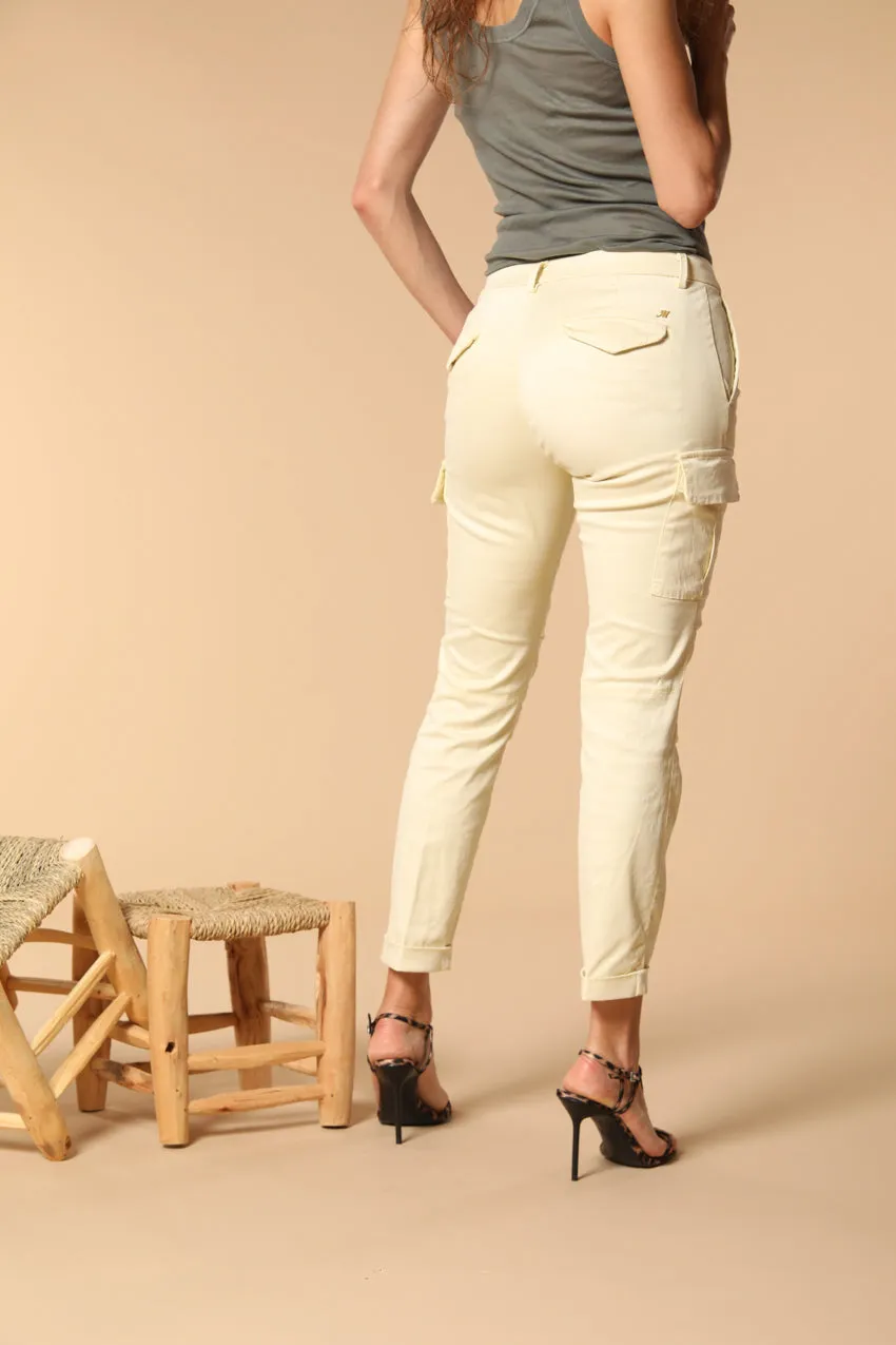 Chile City women's cargo pants in gabardine slim fit