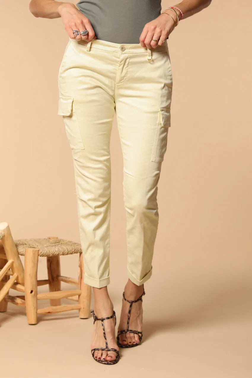 Chile City women's cargo pants in gabardine slim fit