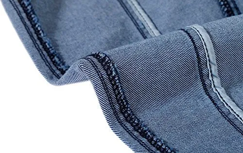 Chouyatou Denim Waistcoat Vest, Blue