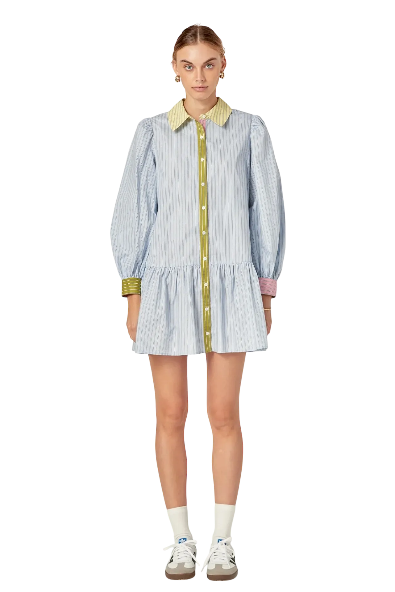Citron & Blue Shirt Dress