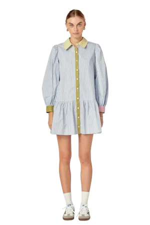 Citron & Blue Shirt Dress