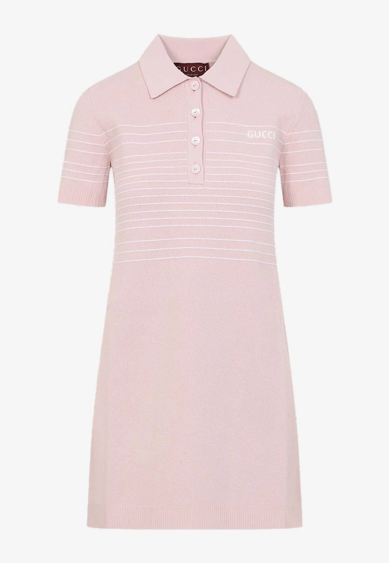 Compact Viscose Mini Polo Dress