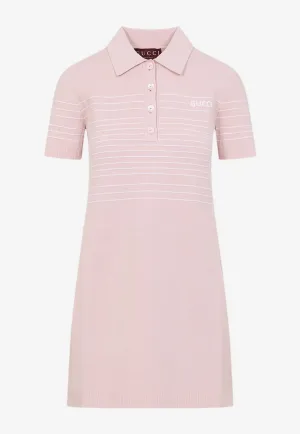 Compact Viscose Mini Polo Dress