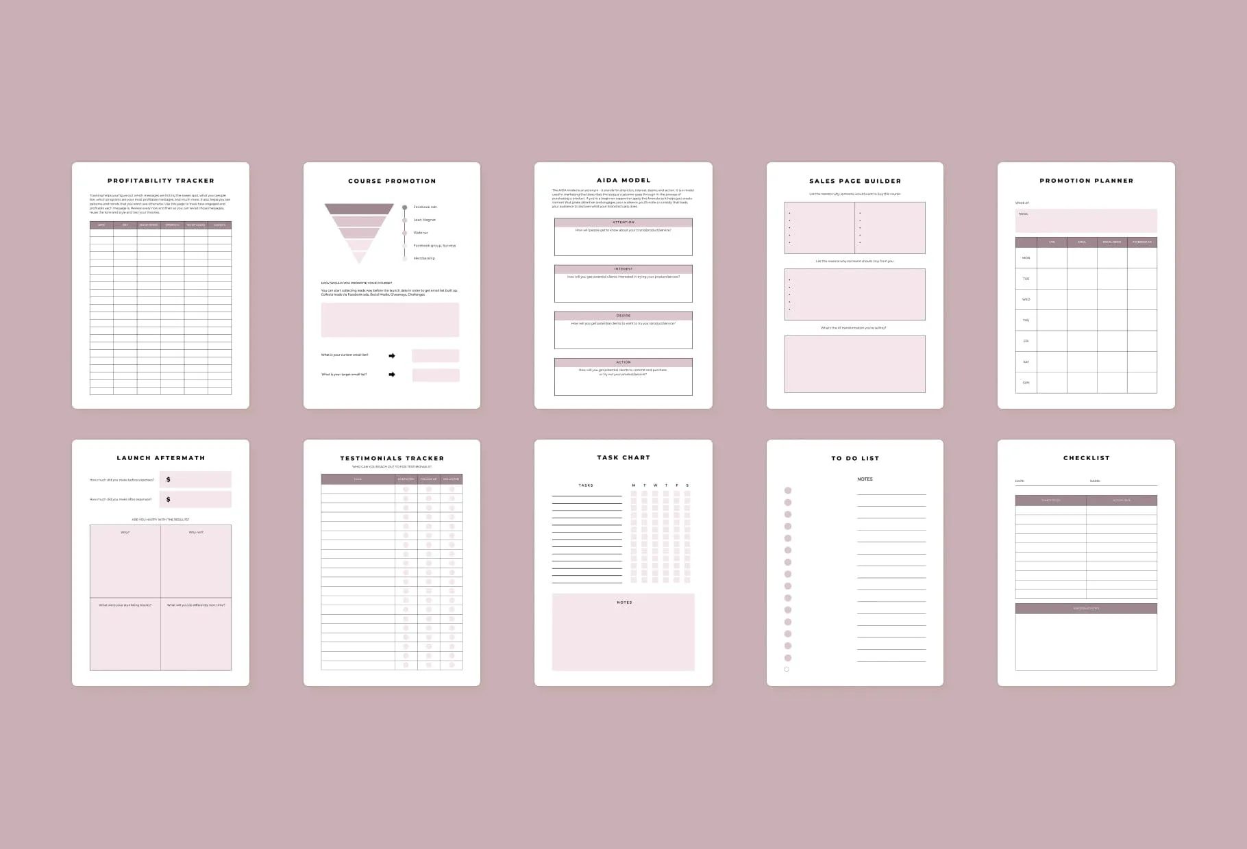 Course Creation Planner Canva Template