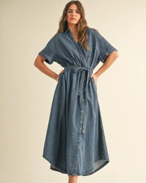 Denim Wrap Dress