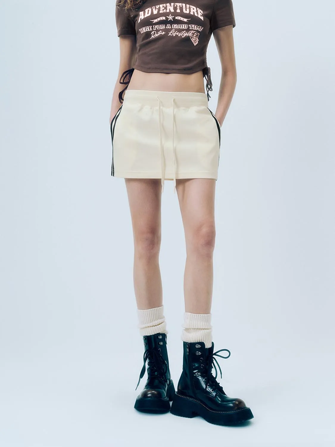 Drawstring Straight Skirts