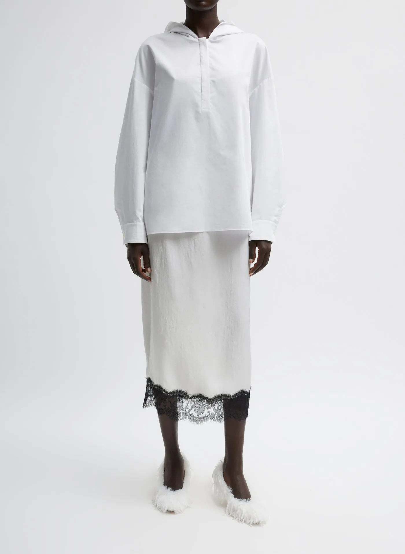 Eco Poplin Hooded Shirt