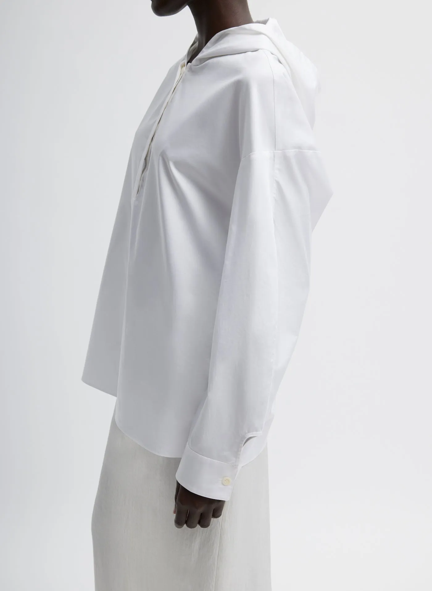 Eco Poplin Hooded Shirt