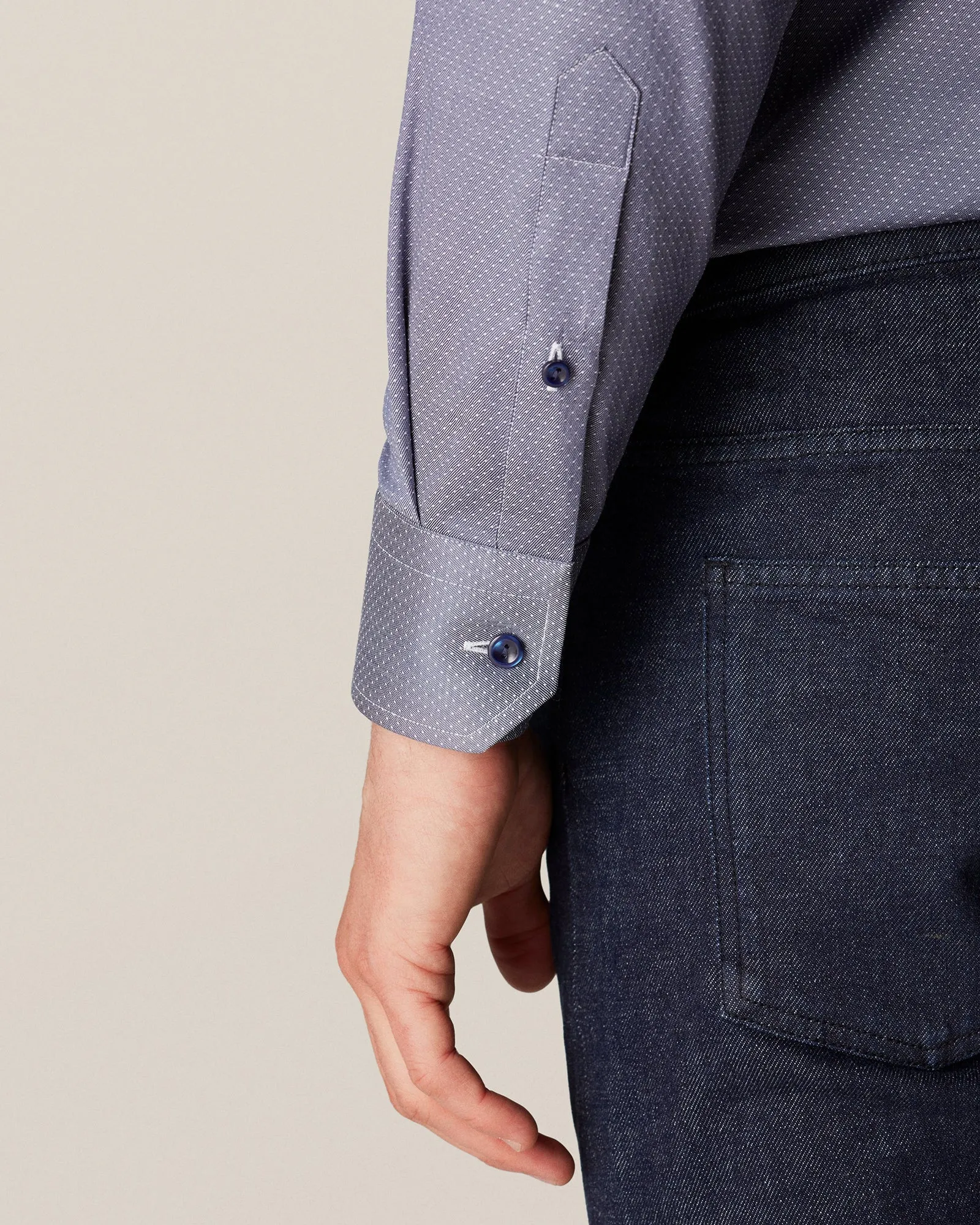 ETON 10000235529 GUNMETAL SLIM SINGLE CUFF SHIRT