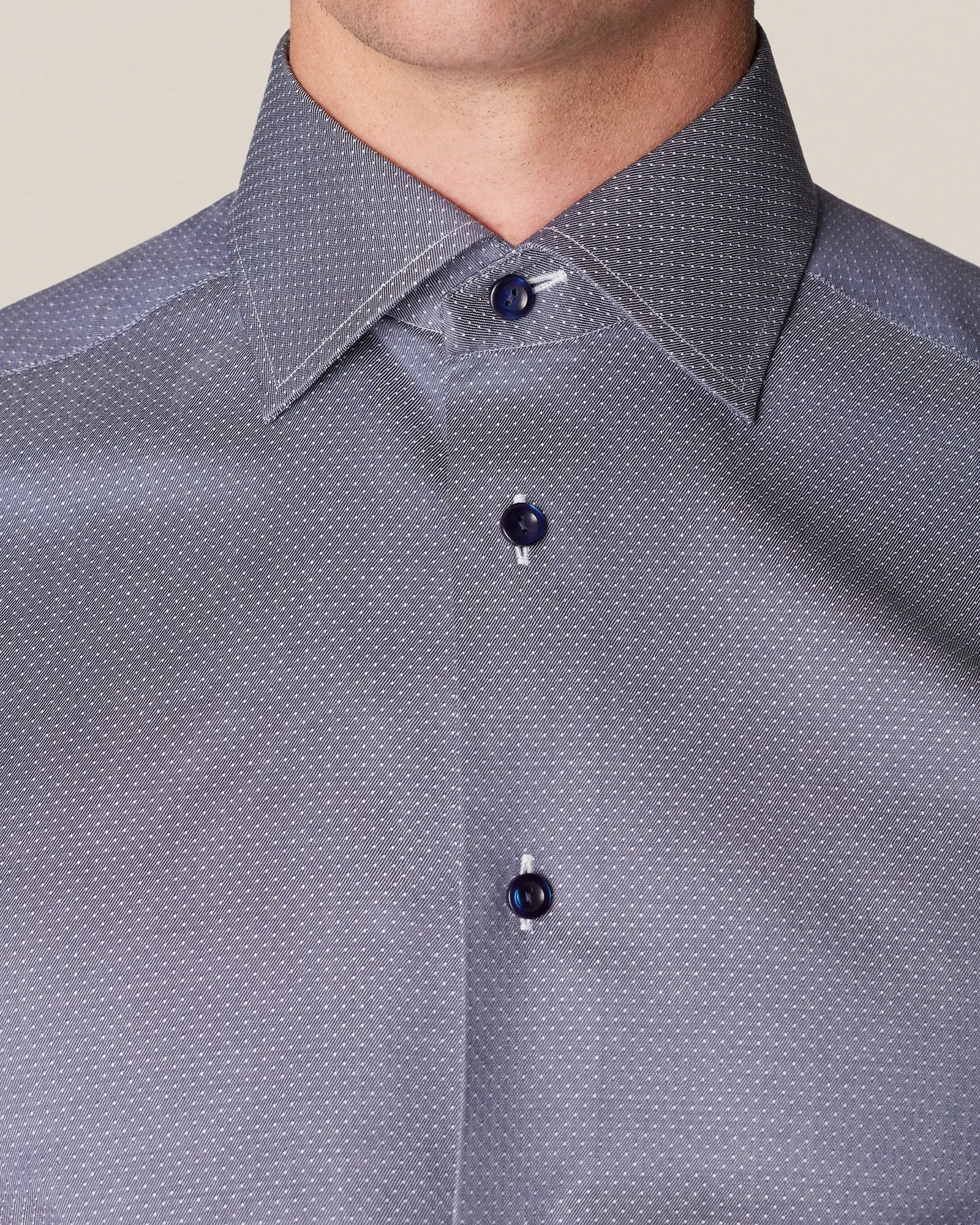 ETON 10000235529 GUNMETAL SLIM SINGLE CUFF SHIRT