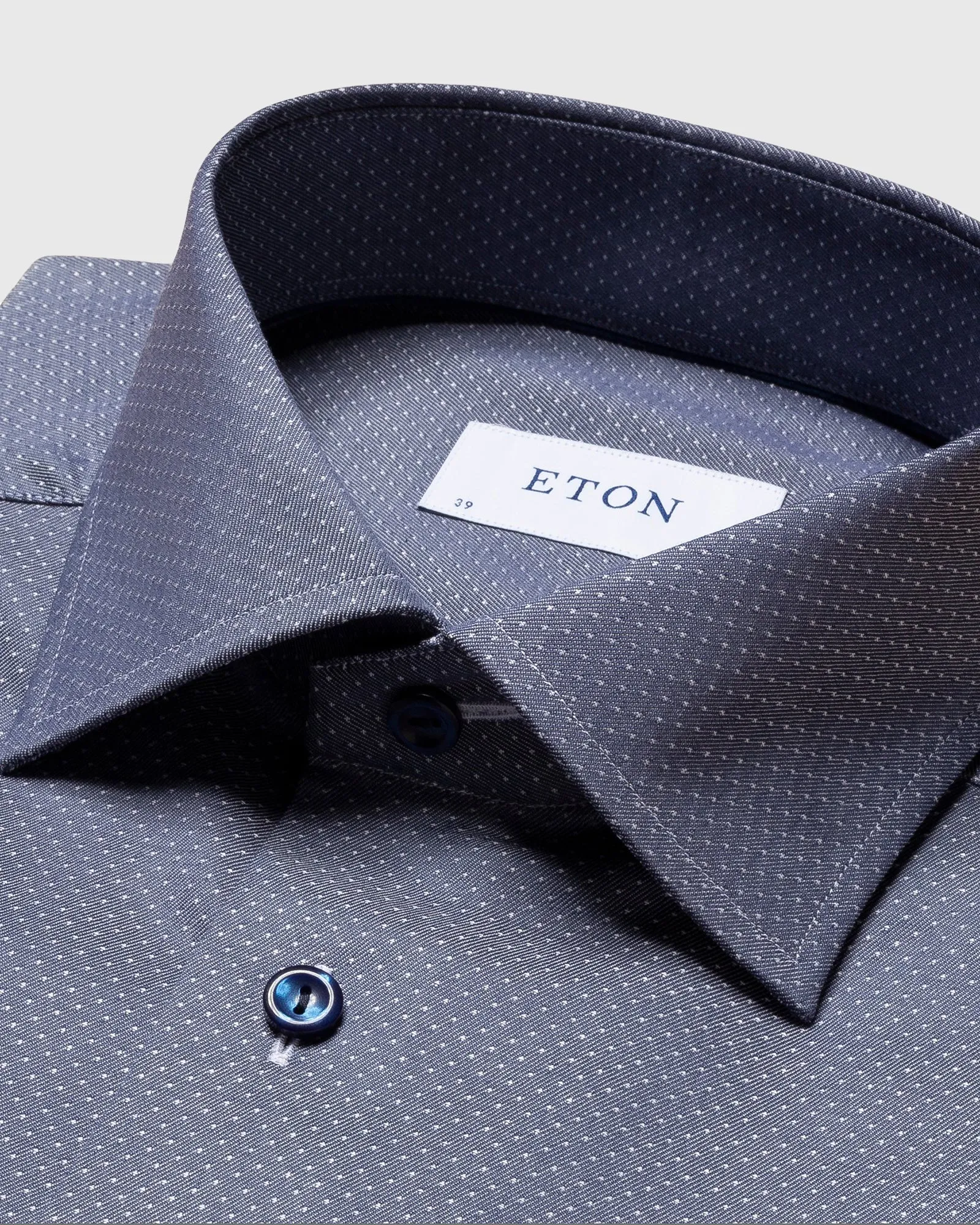 ETON 10000235529 GUNMETAL SLIM SINGLE CUFF SHIRT
