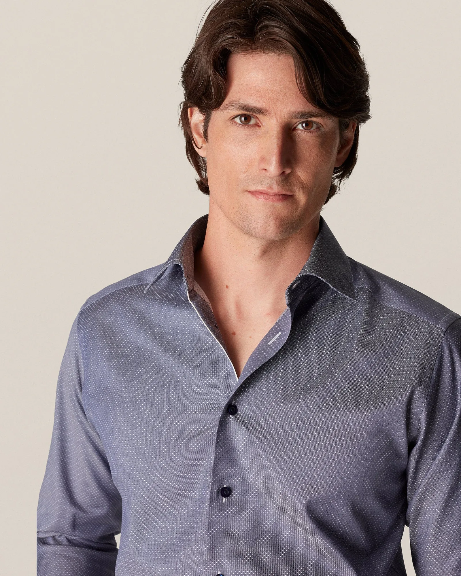ETON 10000235529 GUNMETAL SLIM SINGLE CUFF SHIRT